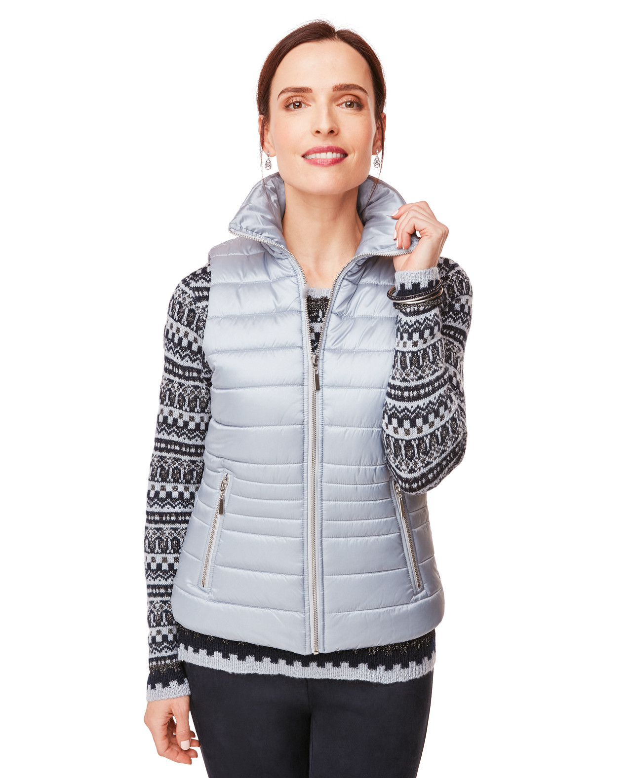 Zip-Up Quilted Vest