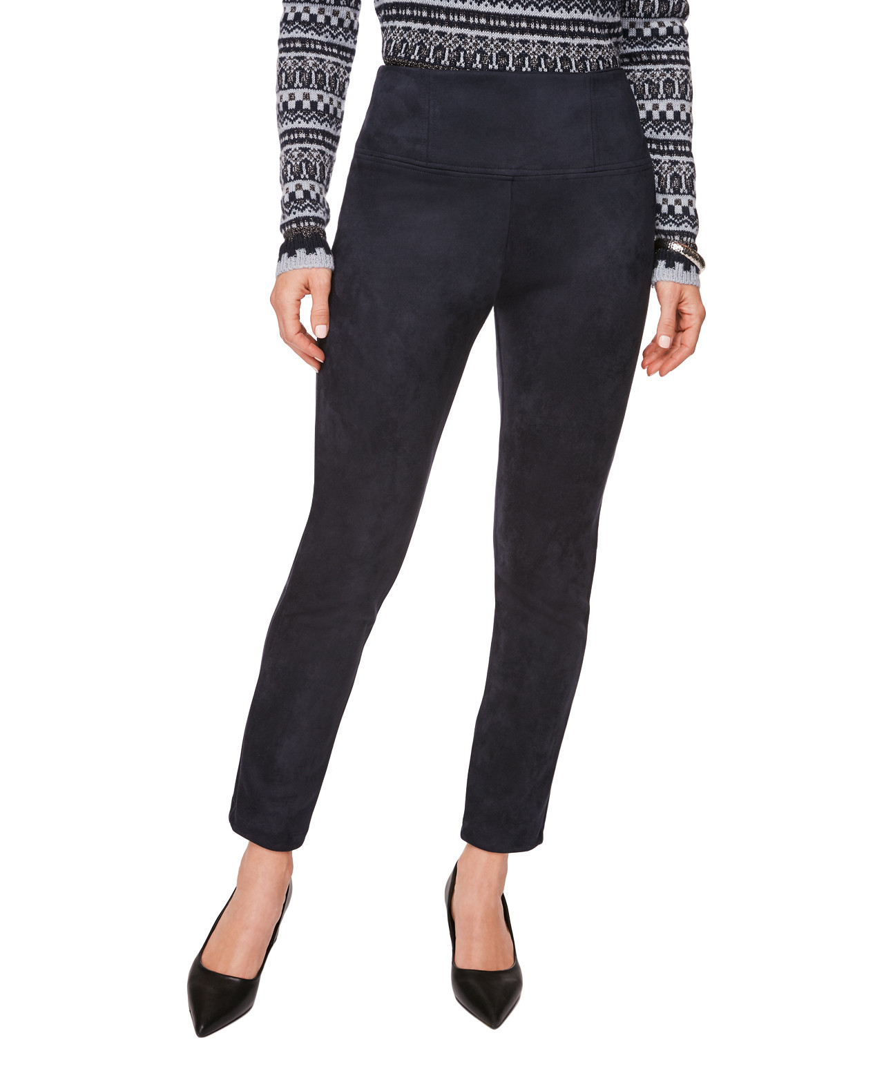 Faux Suede Pull On Pant