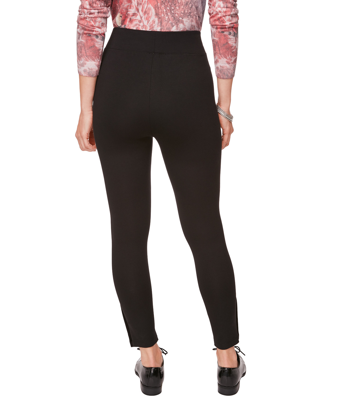 Black Ponte Pant With Pearls