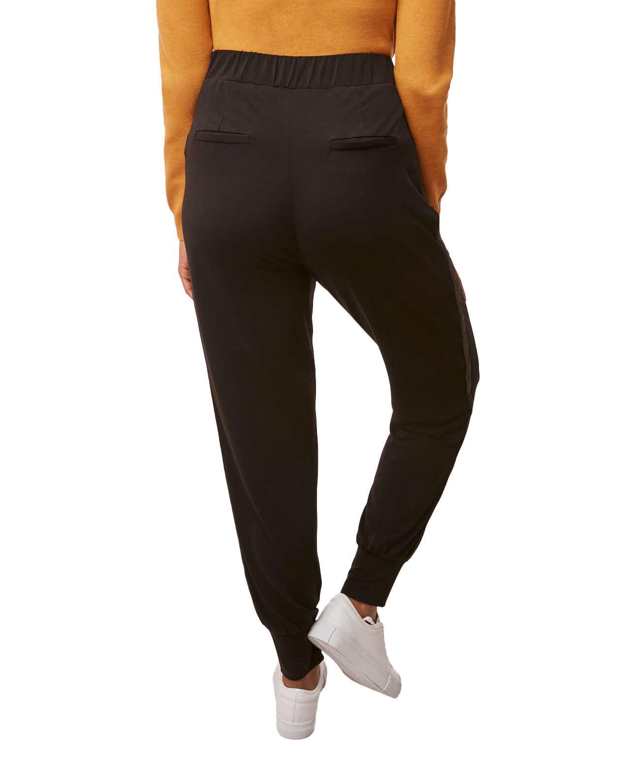Cuffed Knit Pant with Side Detail