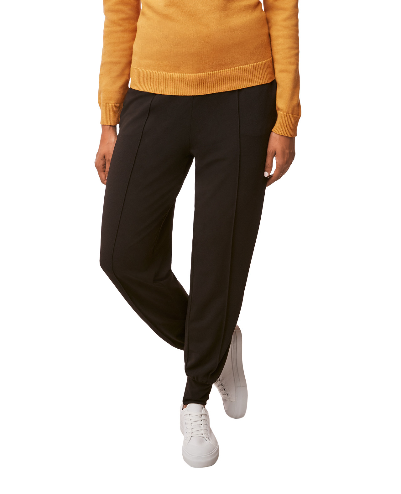 Cuffed Knit Pant with Side Detail