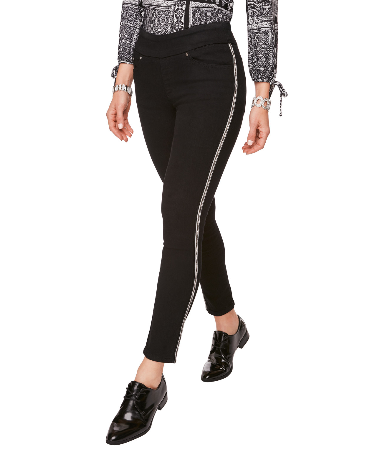 Tuxedo Trim Pull On Jean