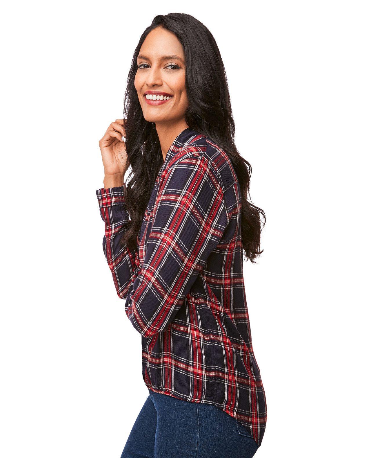 Crossover Plaid Shirt