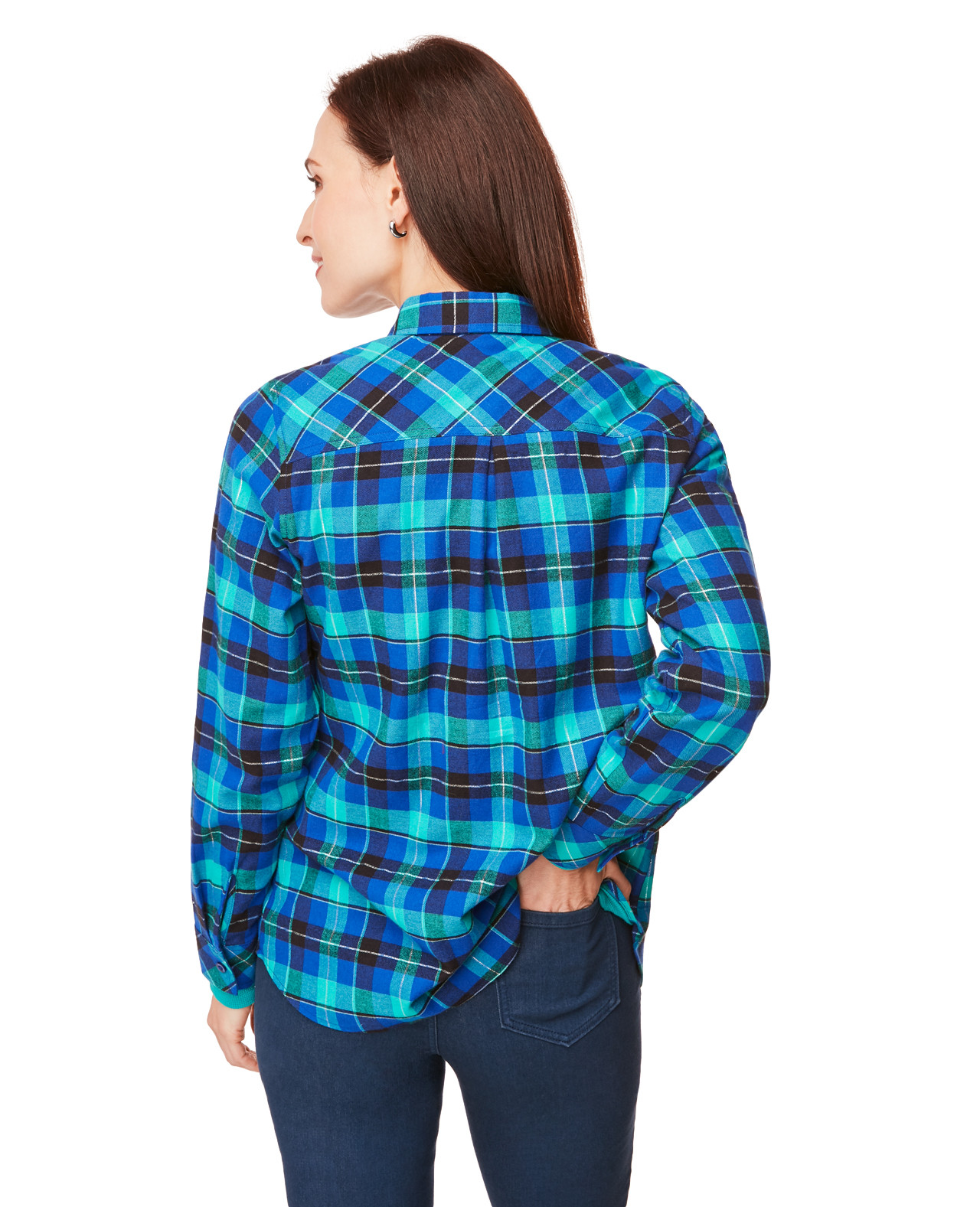 Blue Flannel Plaid Shirt