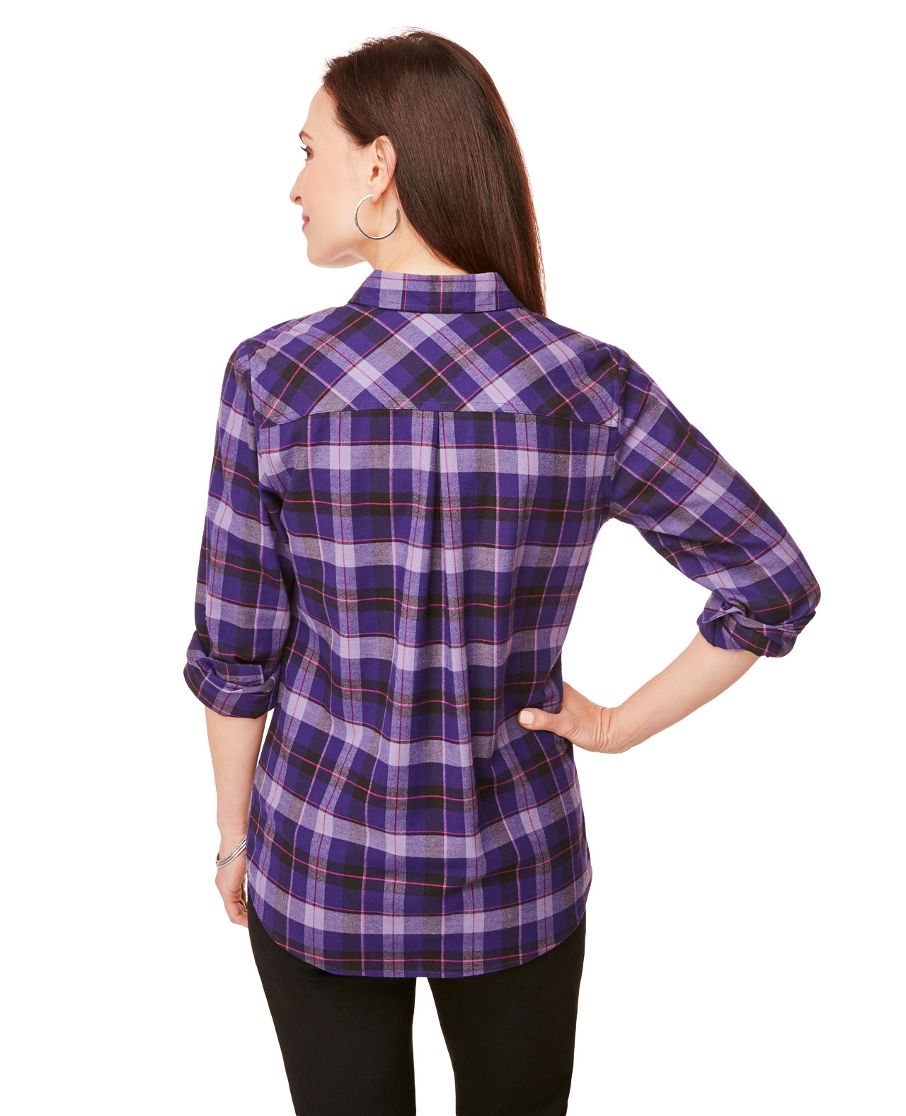 Purple Flannel Plaid Shirt