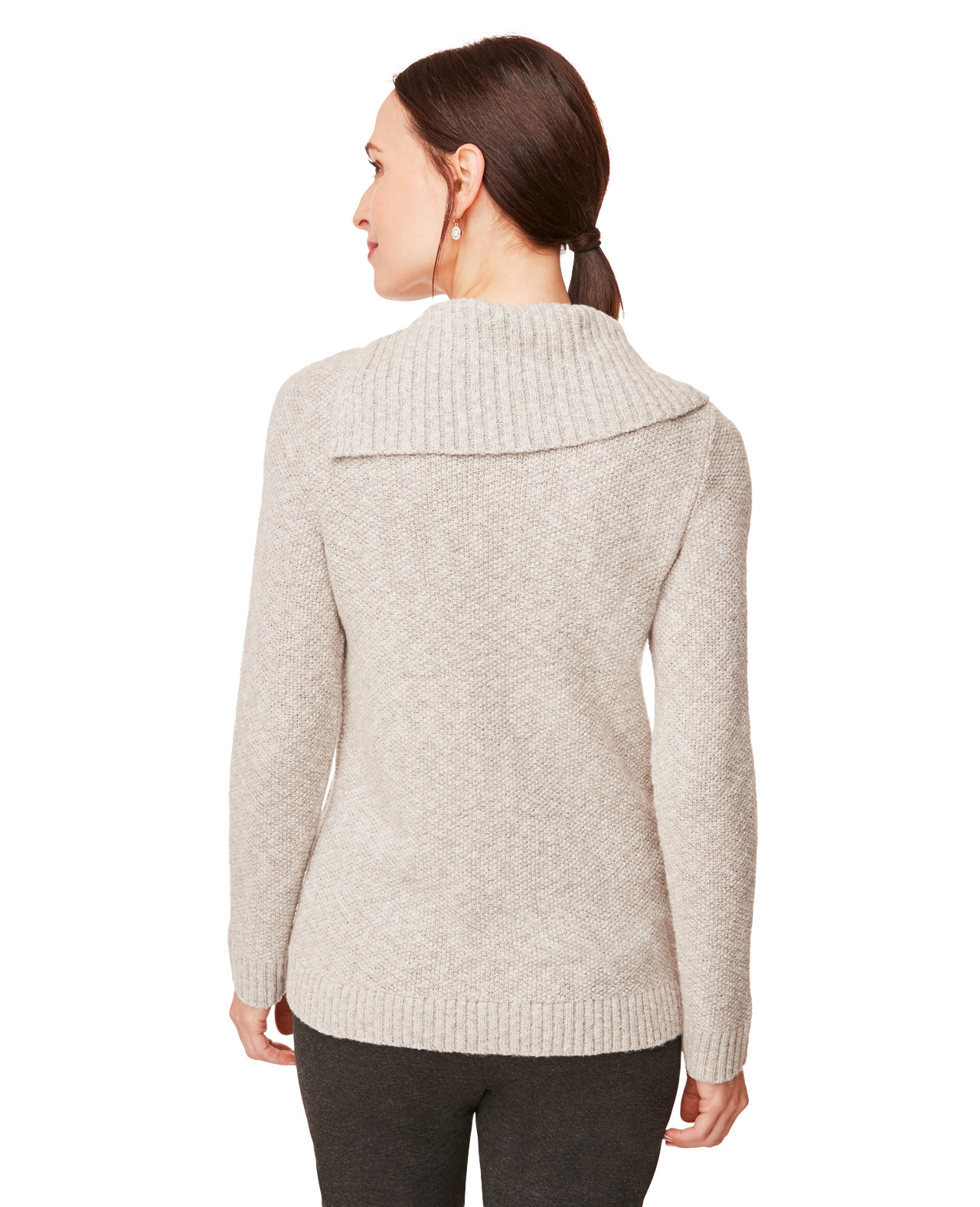 Asymmetrical Split Neck Sweater