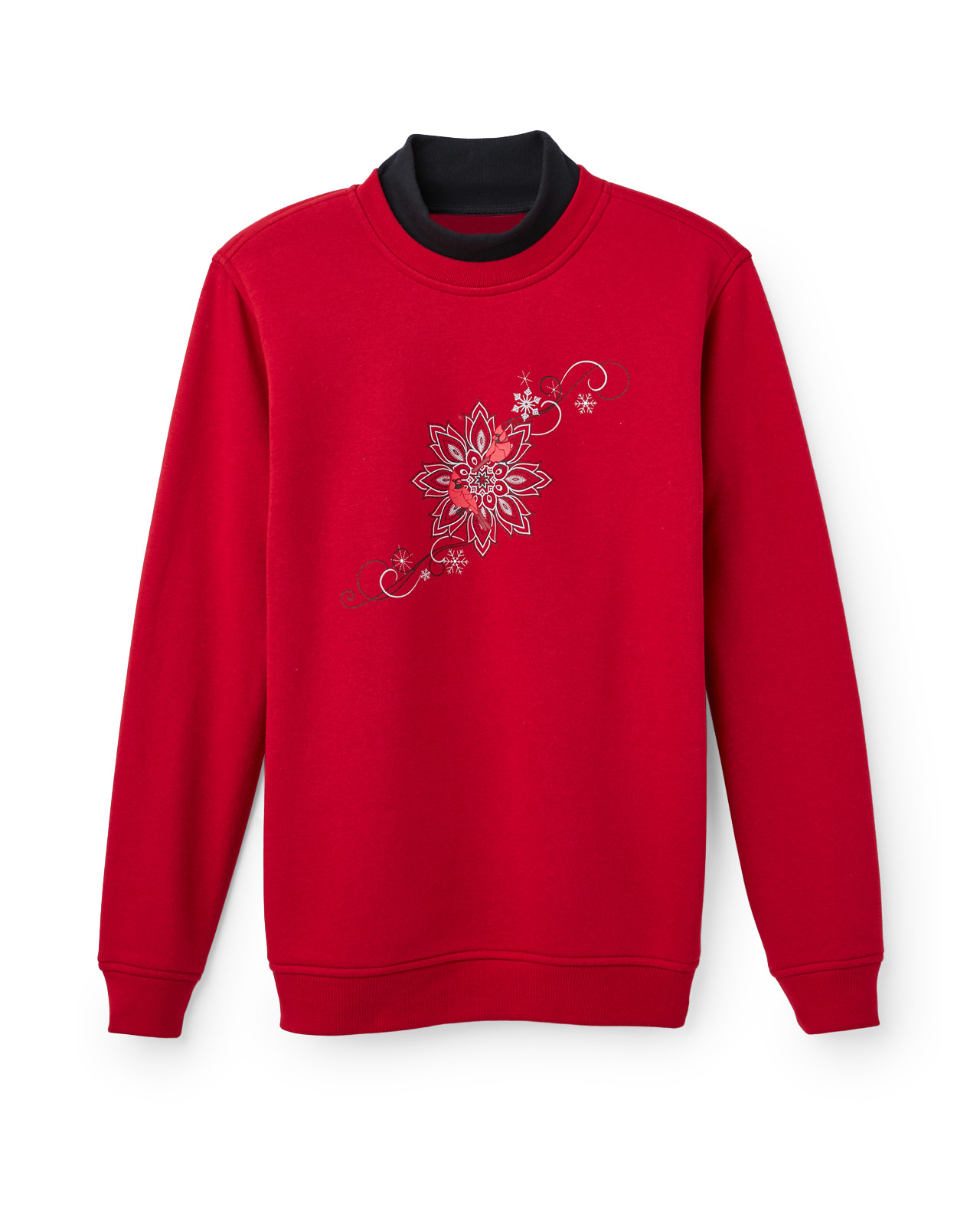 Red Mock Neck Sweater