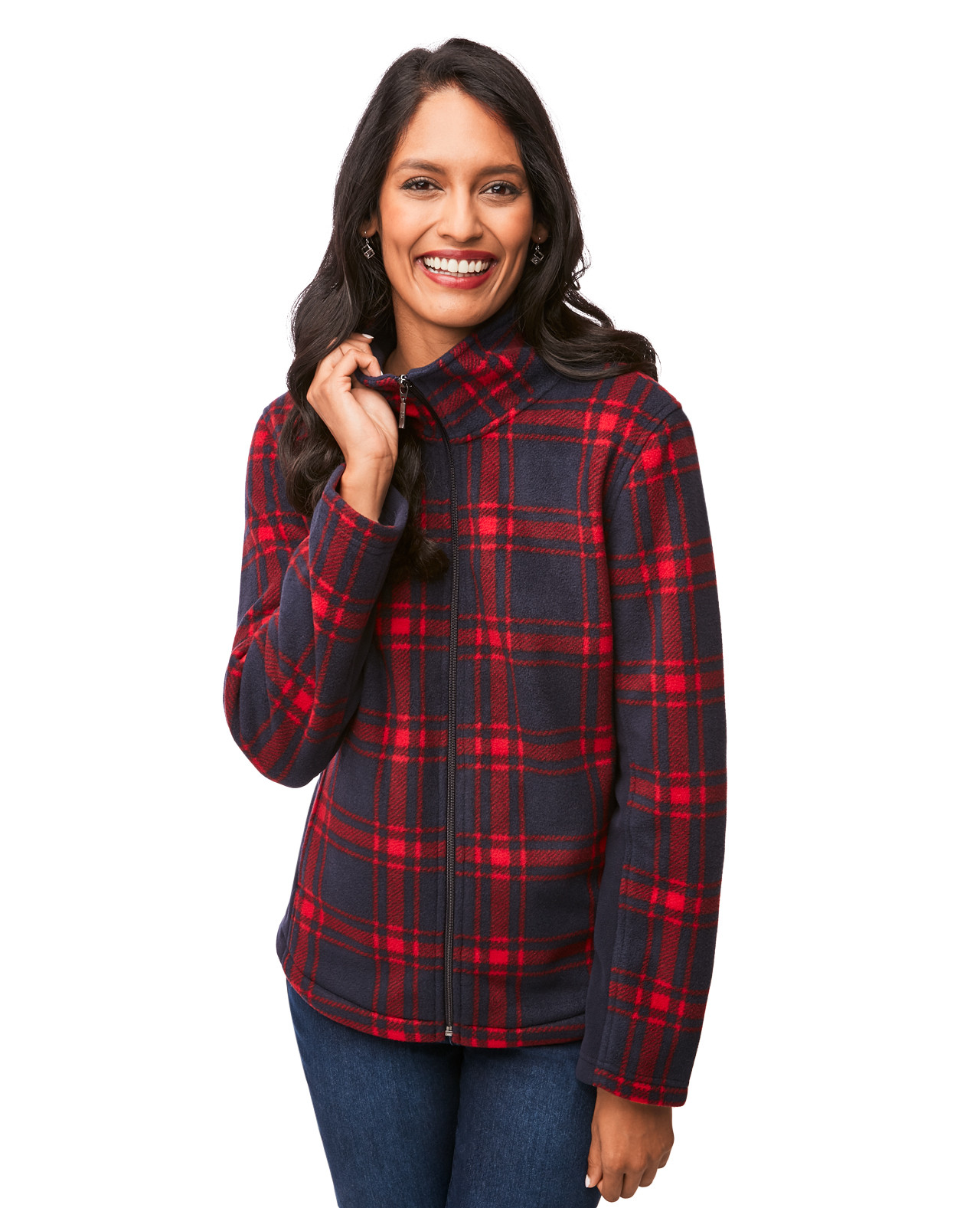 Navy Relaxed Fleece Jacket