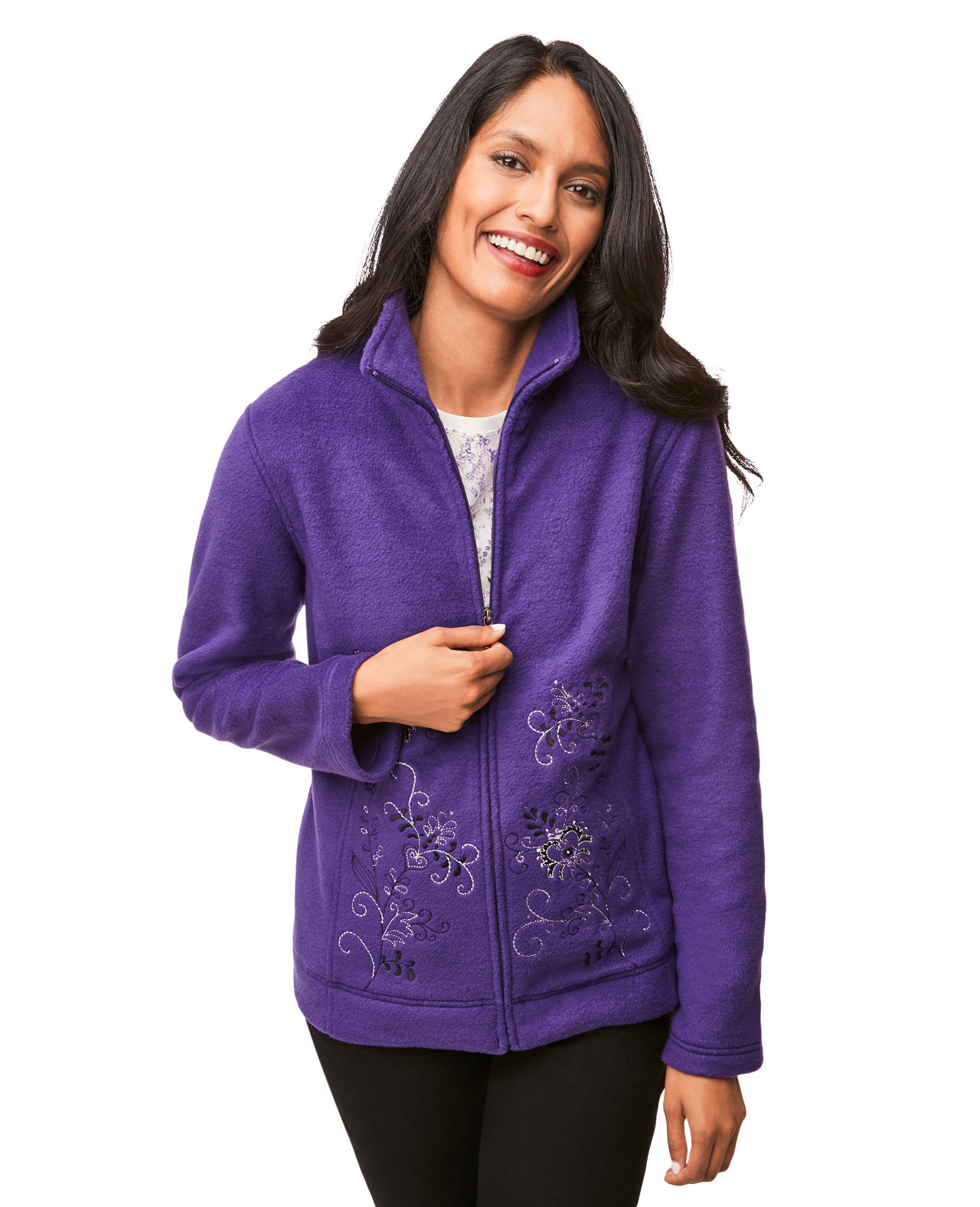 Purple Princess Seam Fleece Jacket