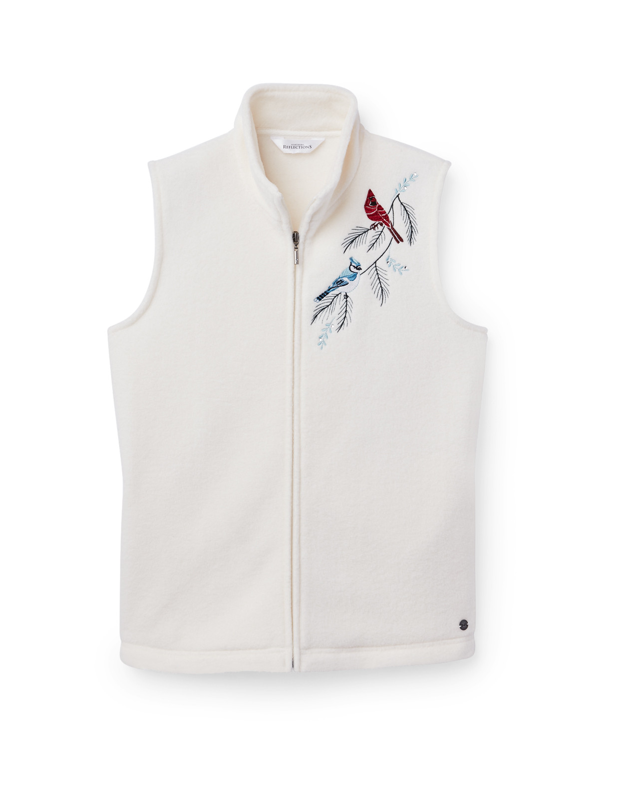 White Cardinal Fleece Vest