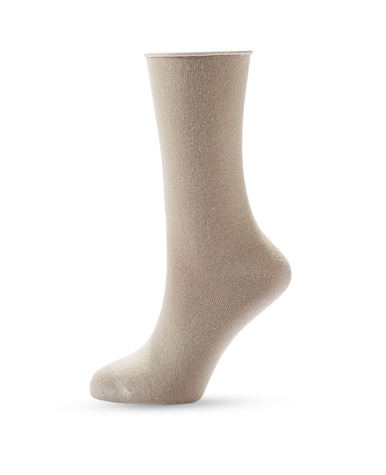Solid Roll Top Socks