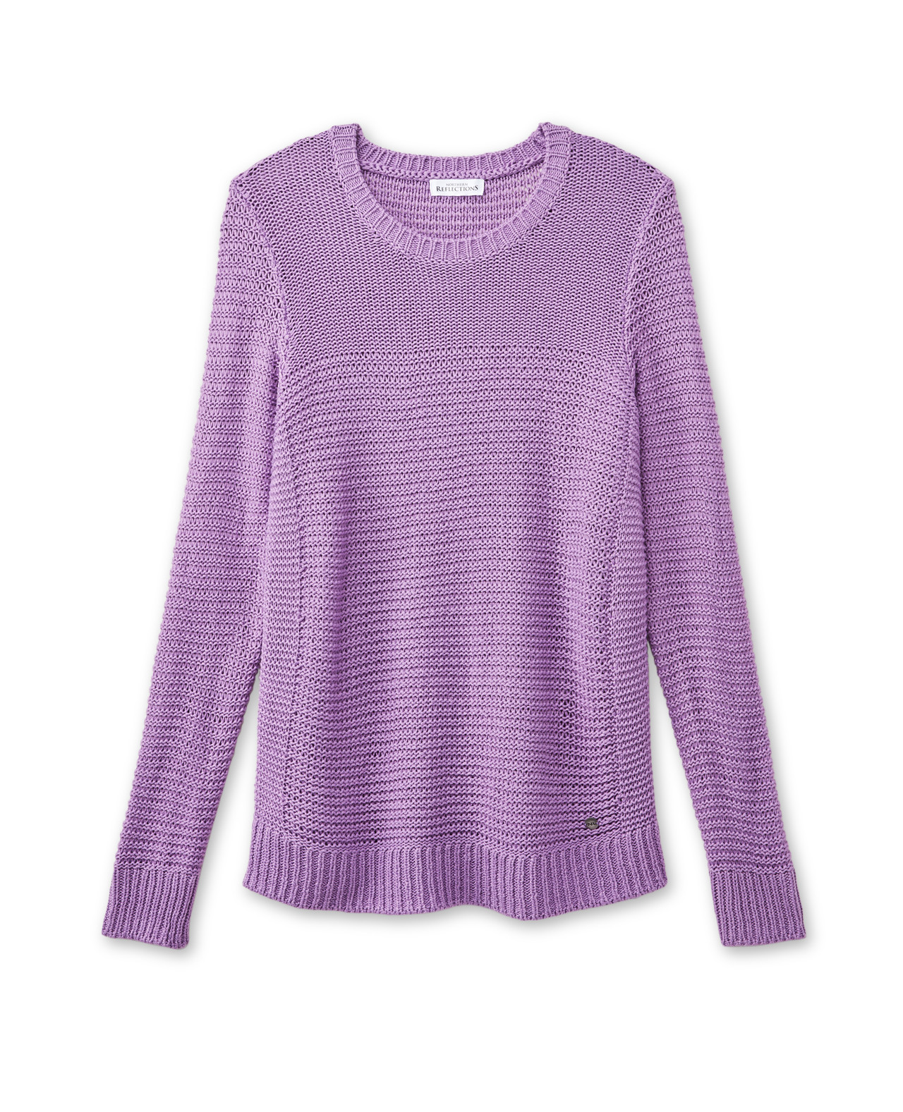 Pointelle Pullover Sweater Off Model