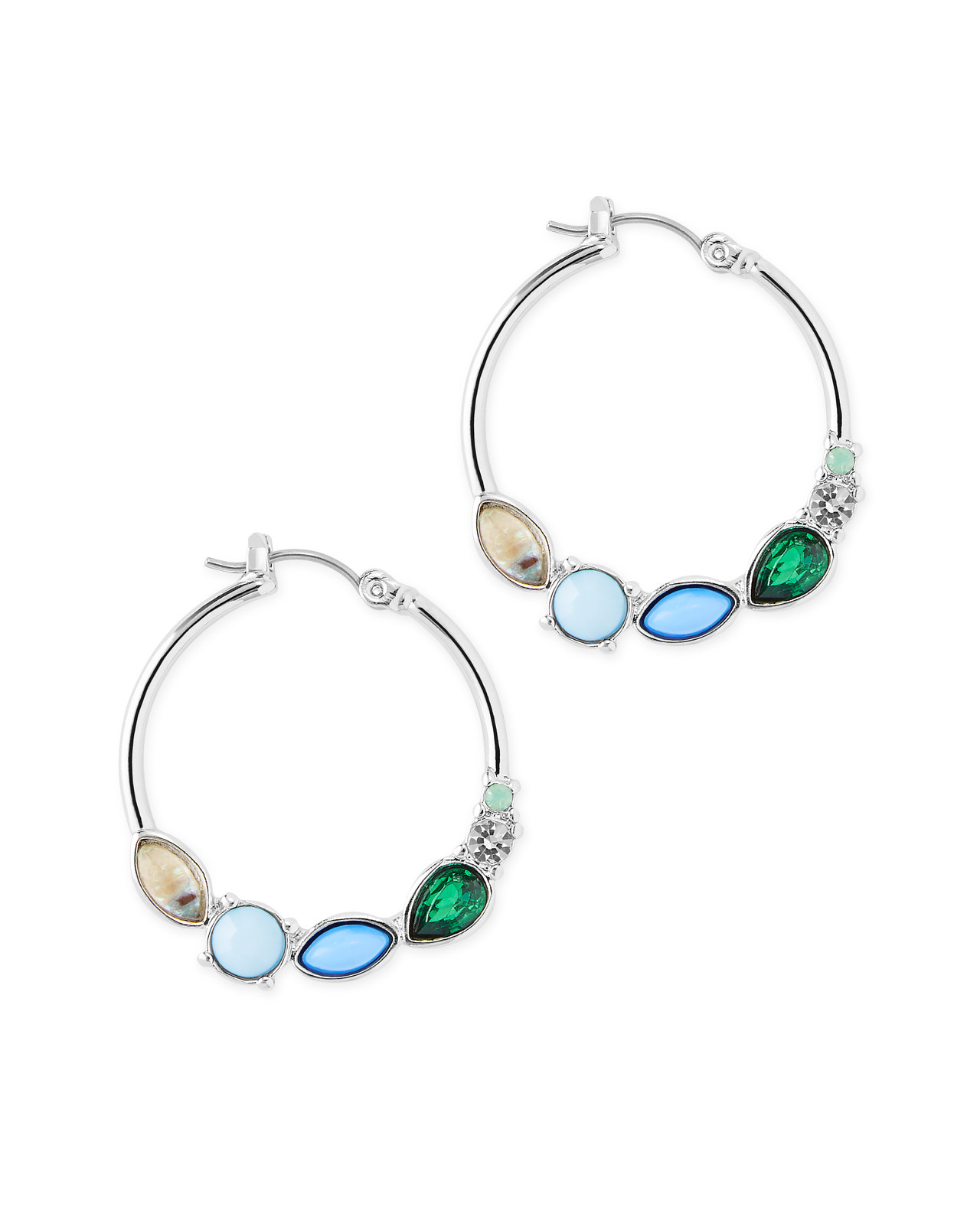 Hoop Earrings with Stones