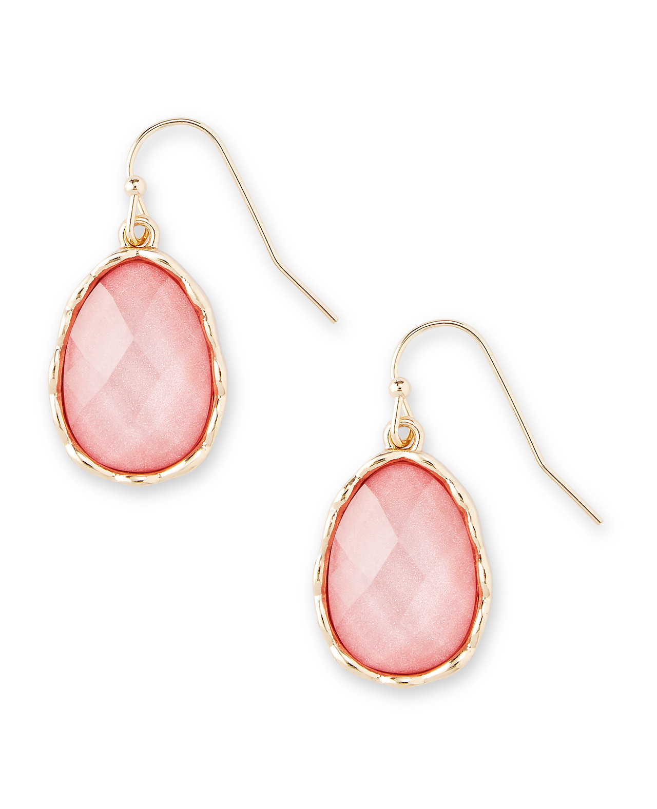 Pink Stone Drop Earrings