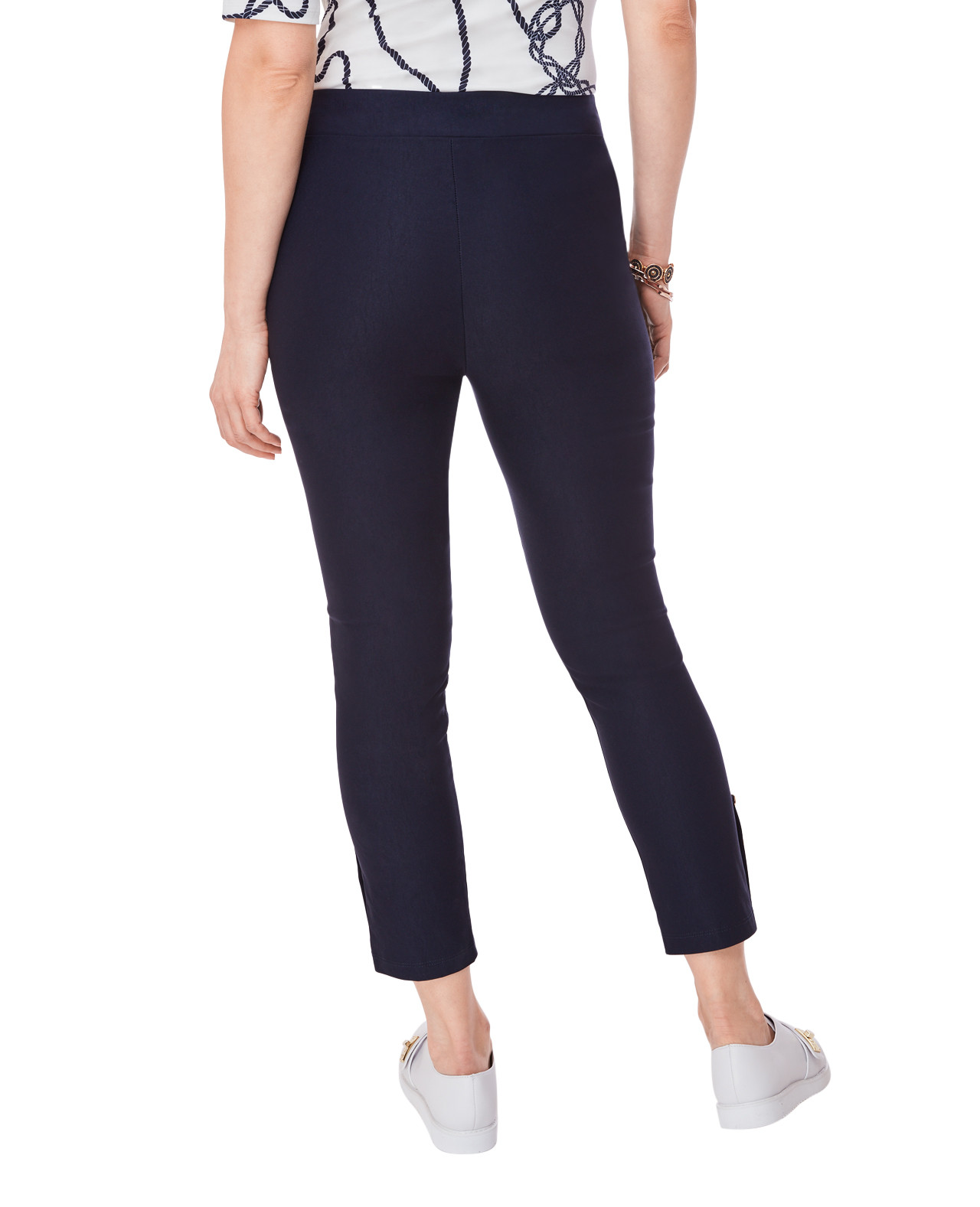Navy Pant With Buttons