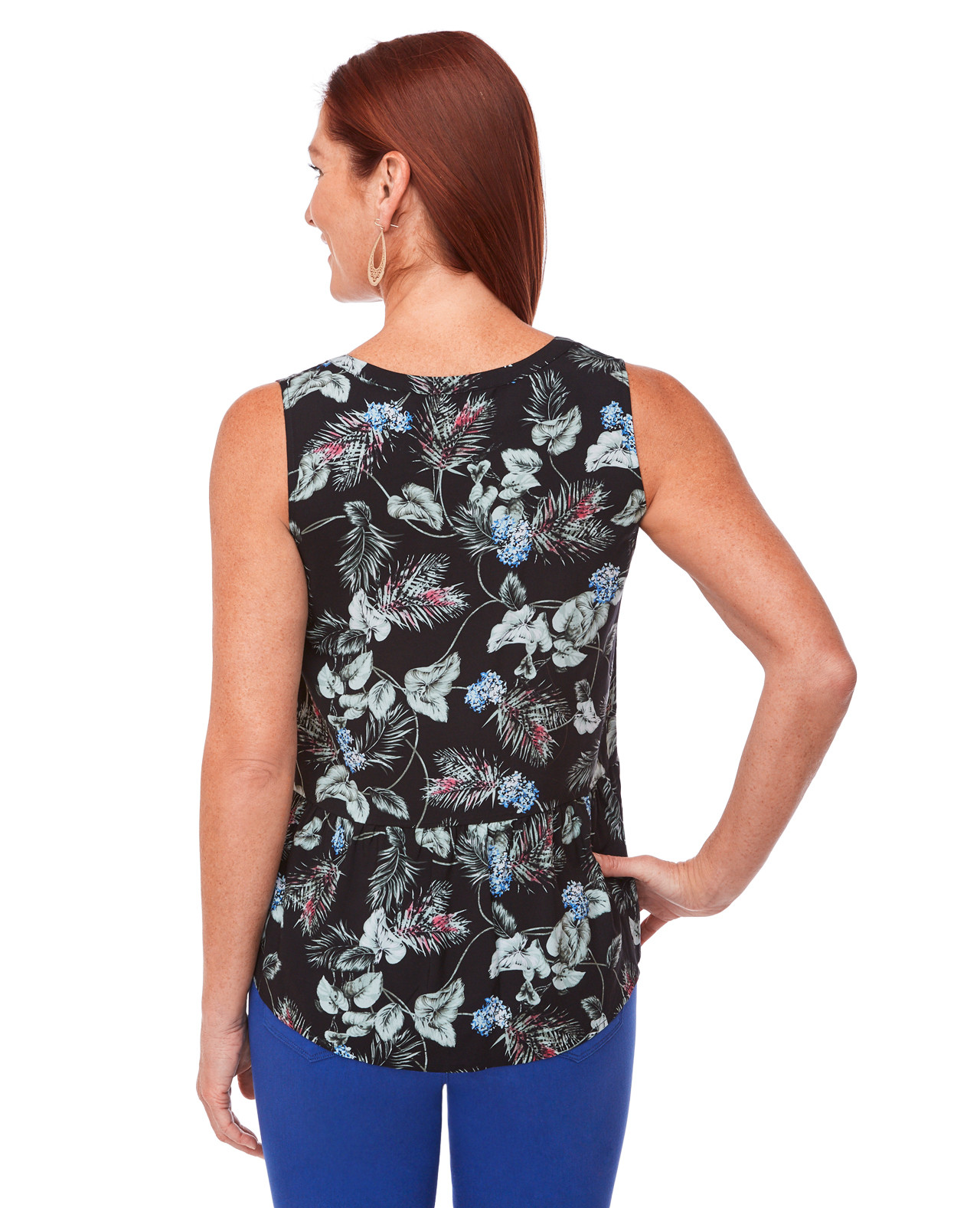 Printed Peplum Top