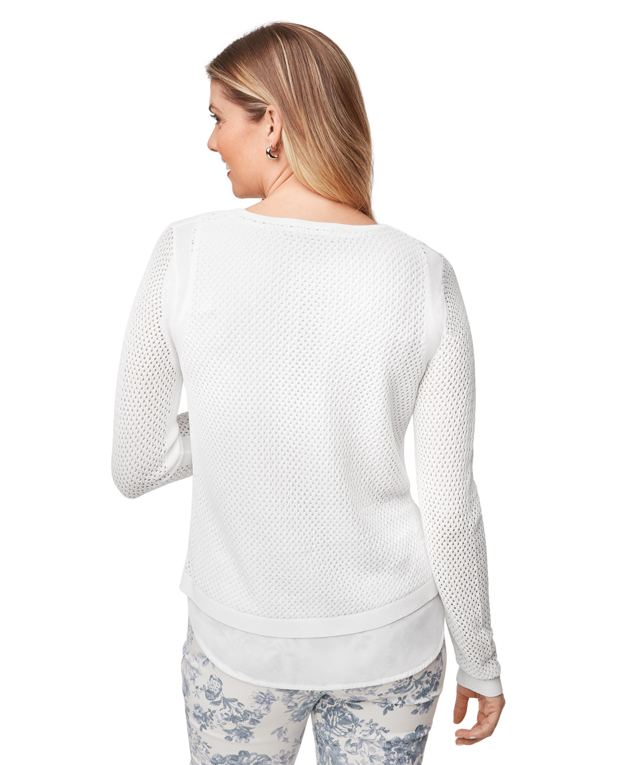 Pointelle Sweater with Tank