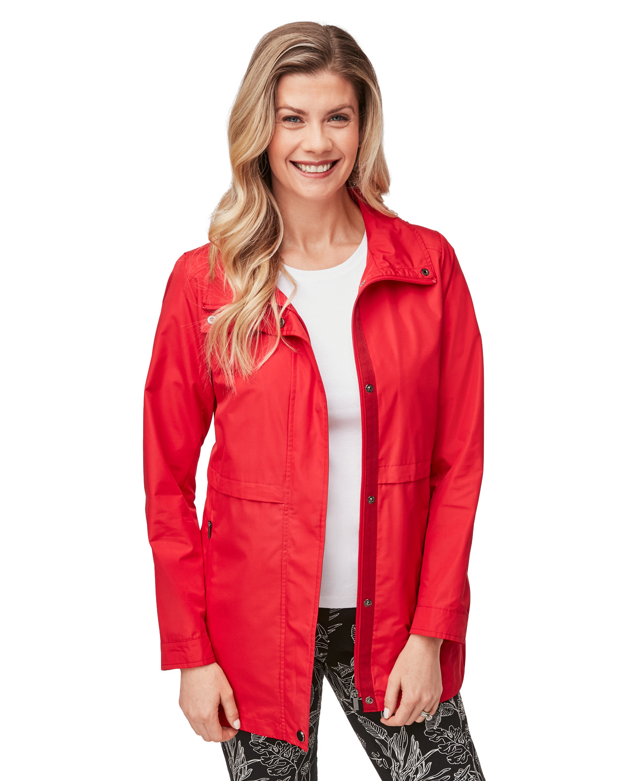 Hooded Zip Front Jacket