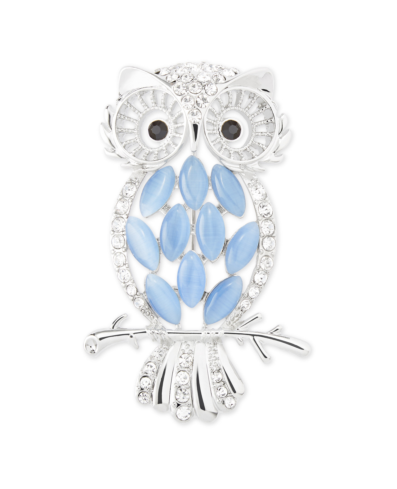 Owl Stone Pin