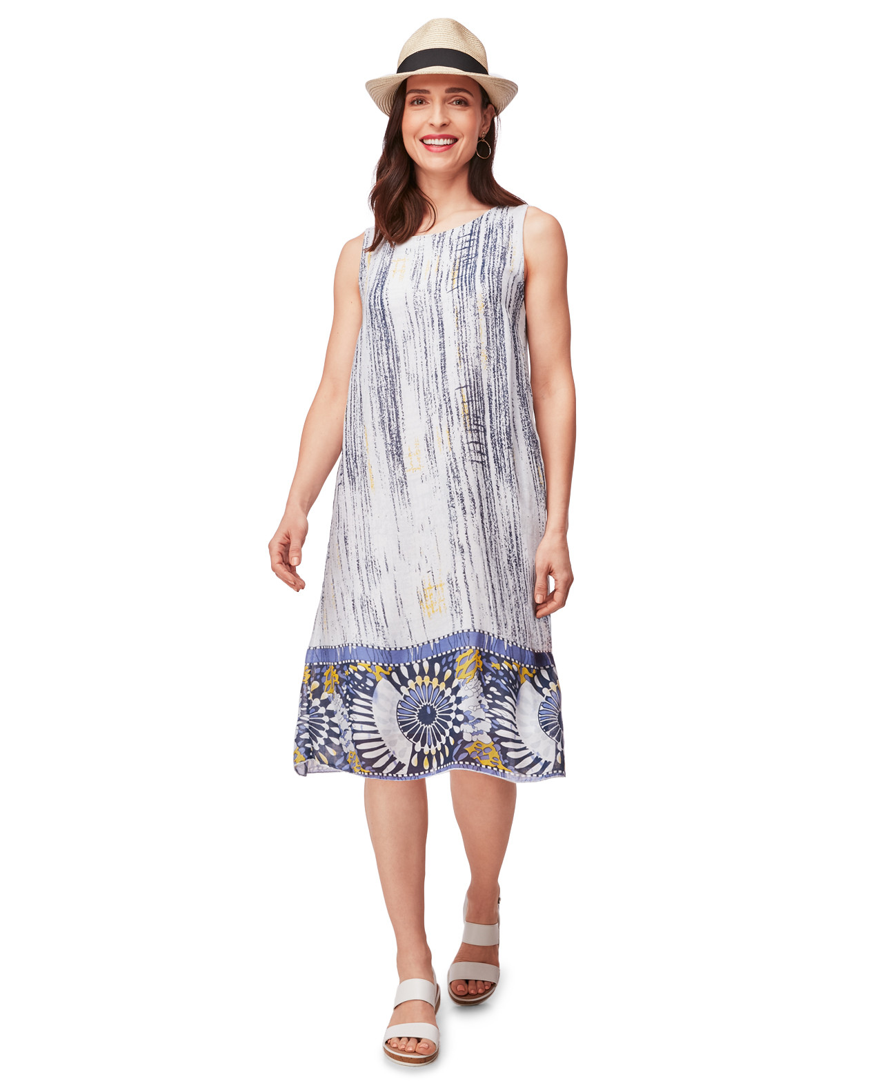 Border Print Dress