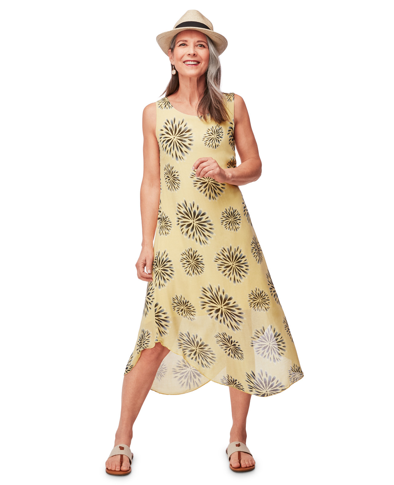 Woven Floral Print Dress