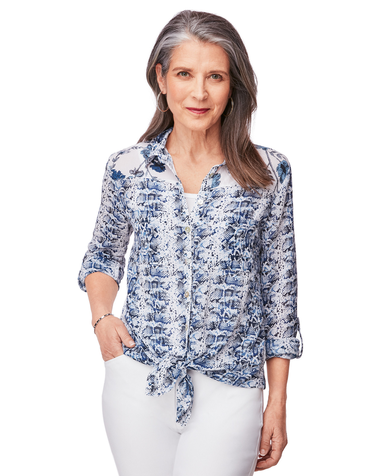Floral Snake Print Shirt