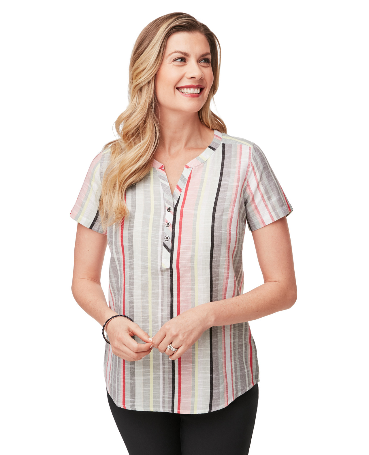 Button Front Yarn Dye Shirt