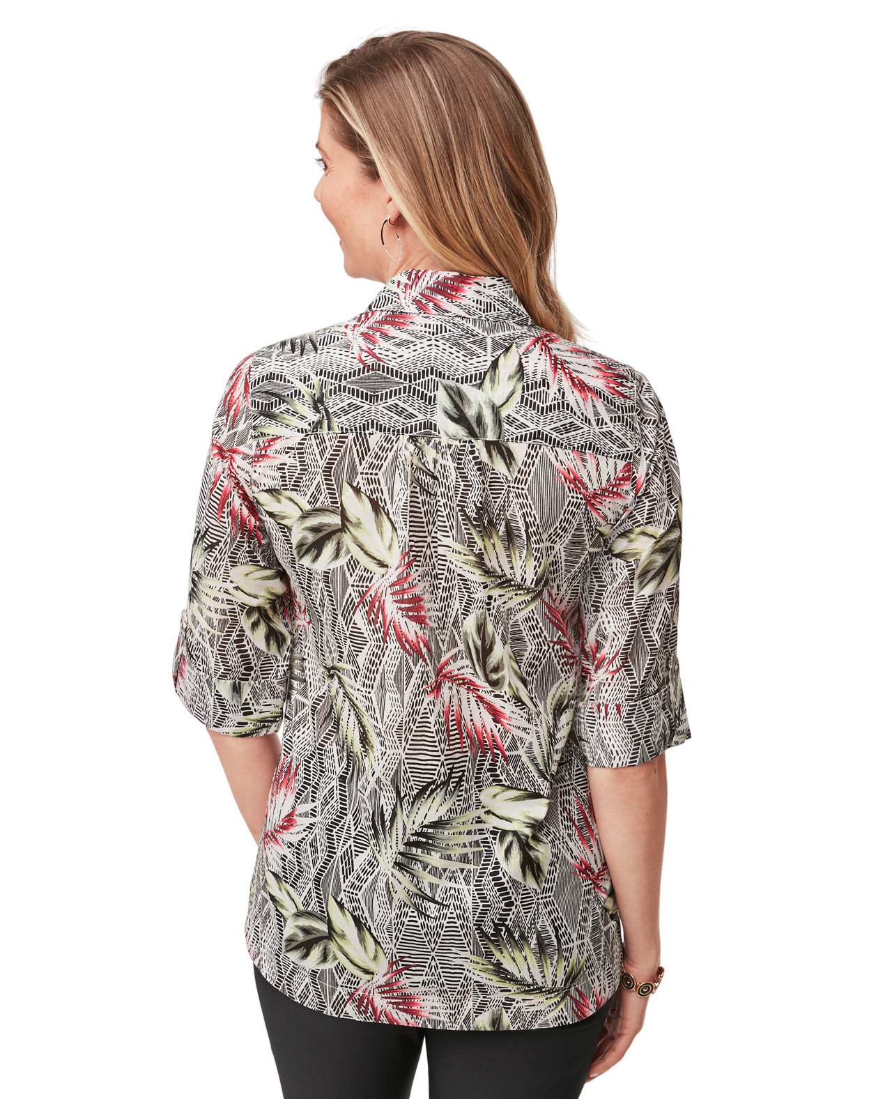 Roll Tab Button Down Shirt Back View
