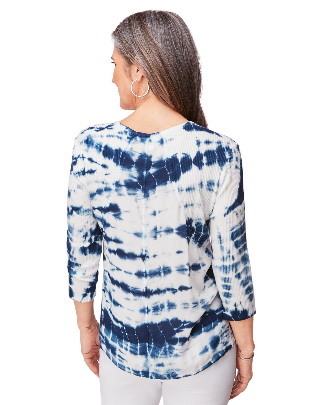 3/4 Sleeve Tie-Dye Top