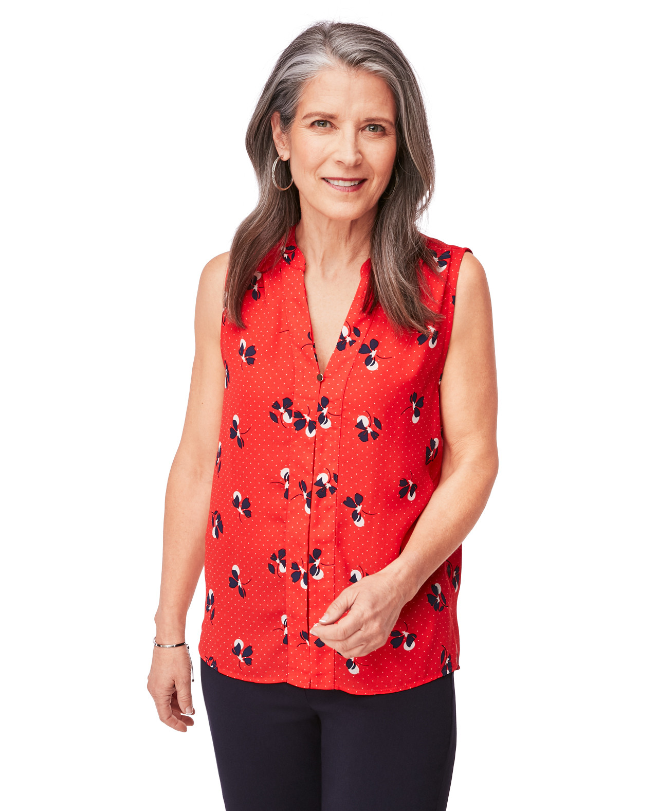 Mixed Print Sleeveless Top