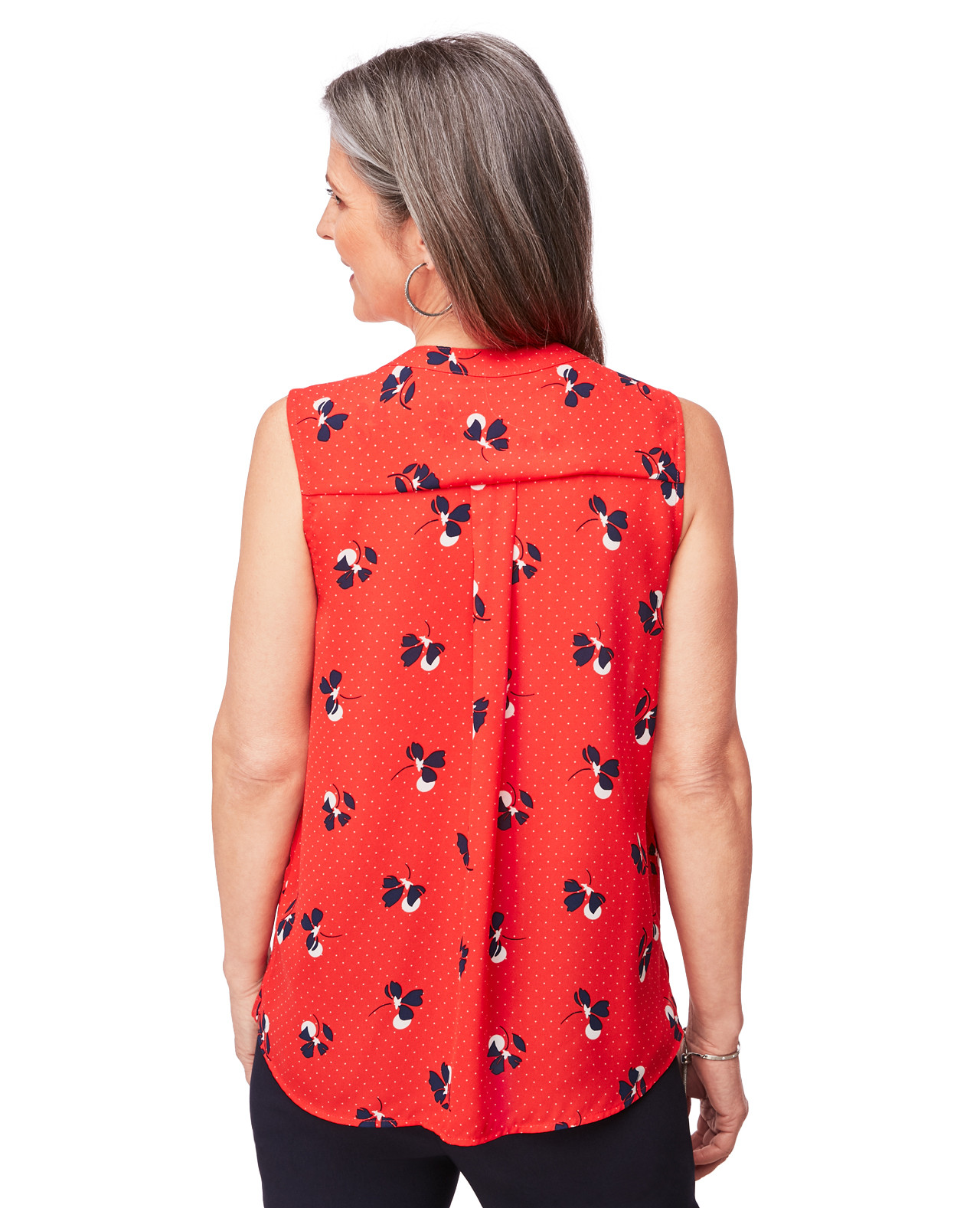 Mixed Print Sleeveless Top