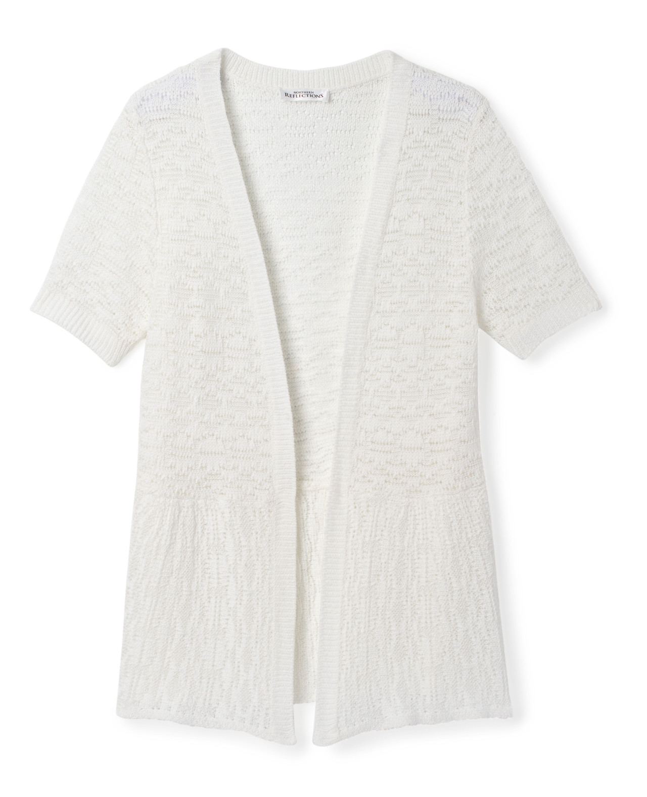 Short Sleeve Cardigan White