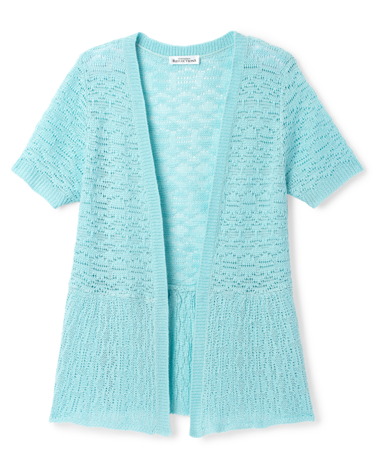 Short Sleeve Cardigan Blue