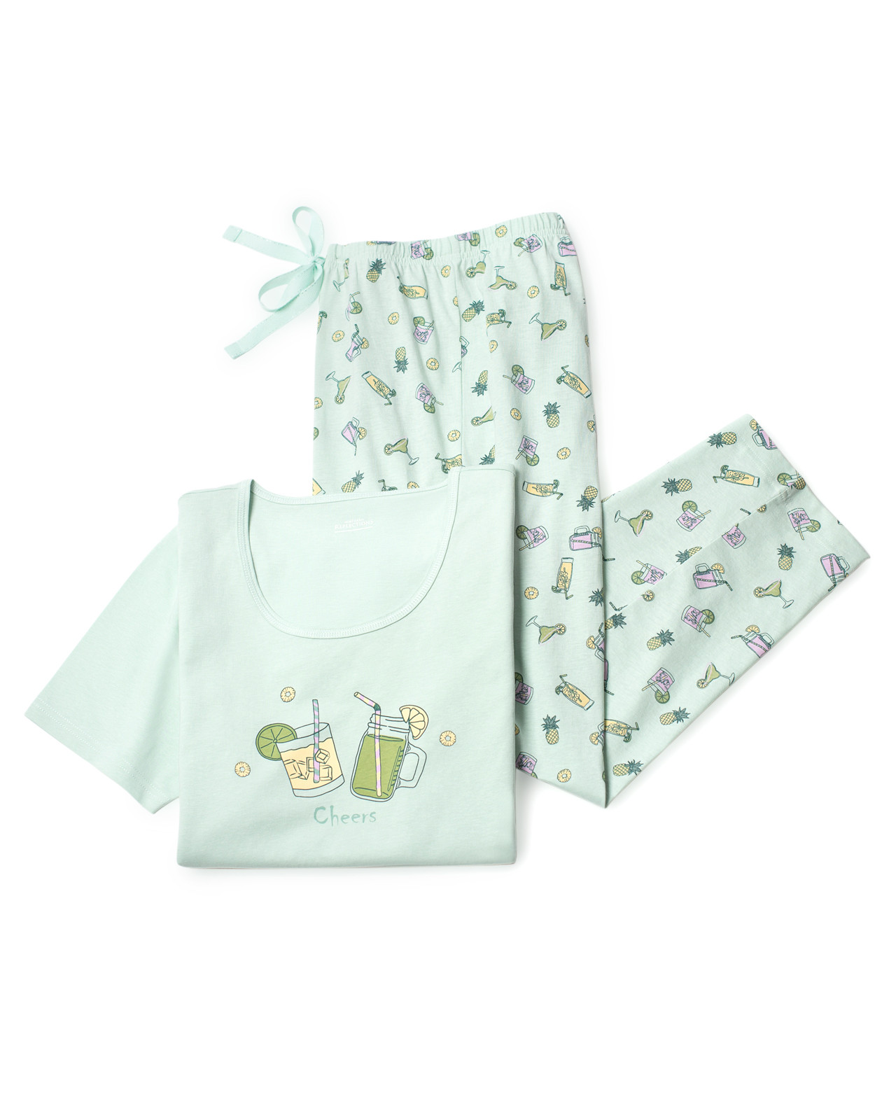 Cotton Summer Drink Crop Bottom Pjs