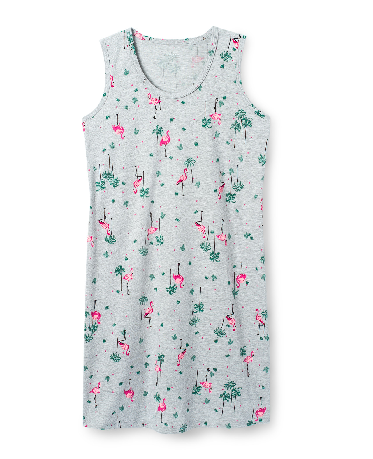 Cotton Pink Flamingo Print Nightshirt