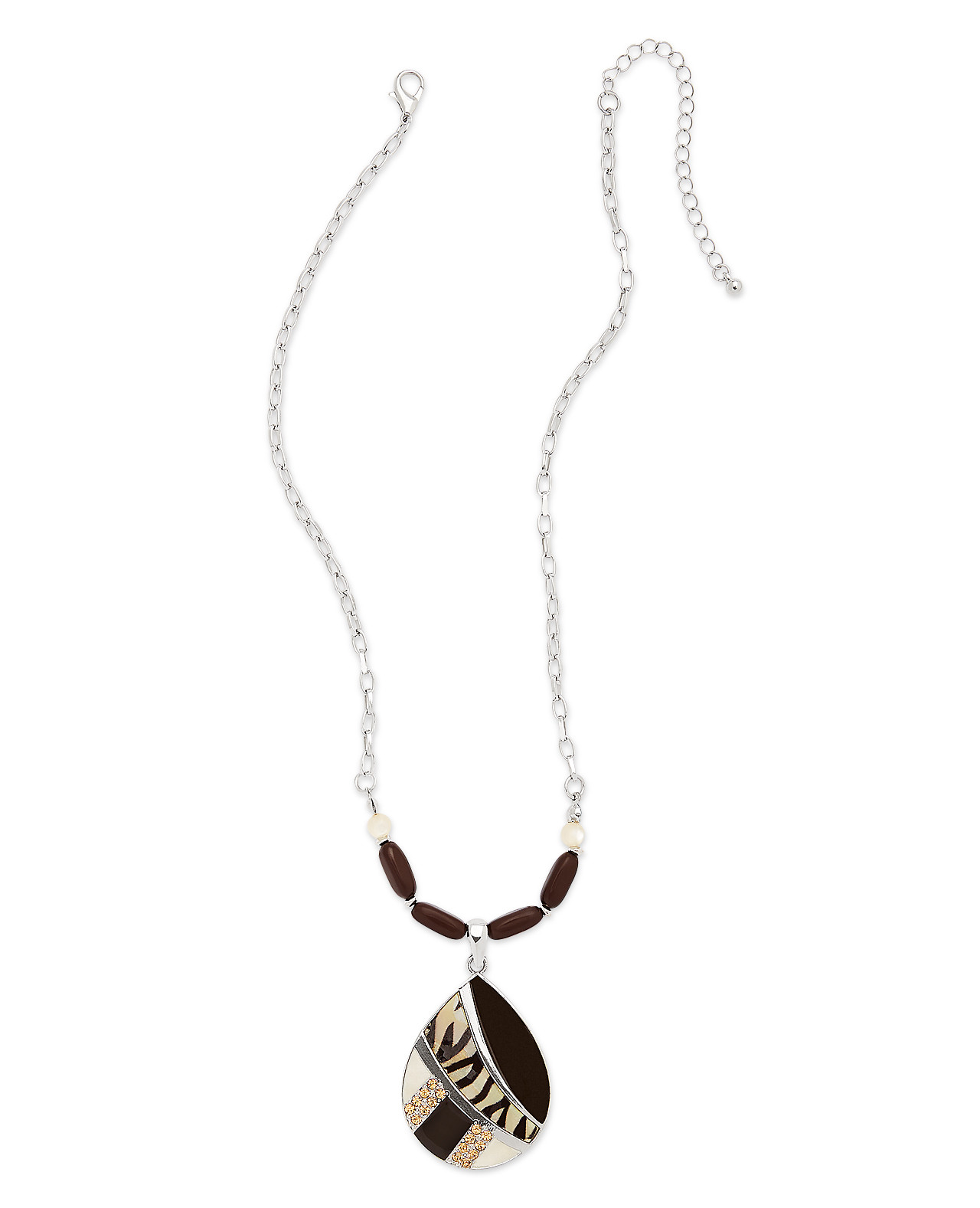 Teardrop Epoxy Pendant Necklace