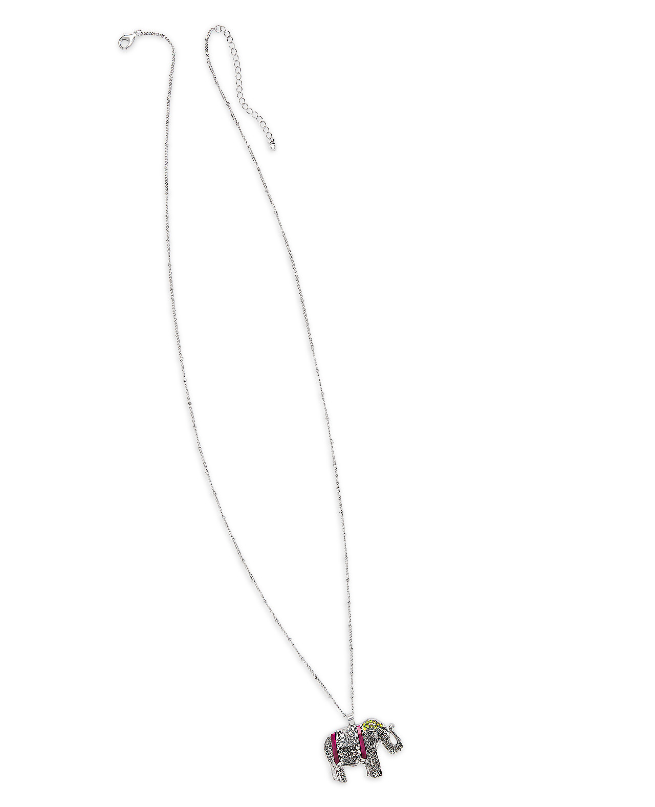 Long Elephant Pendant Necklace
