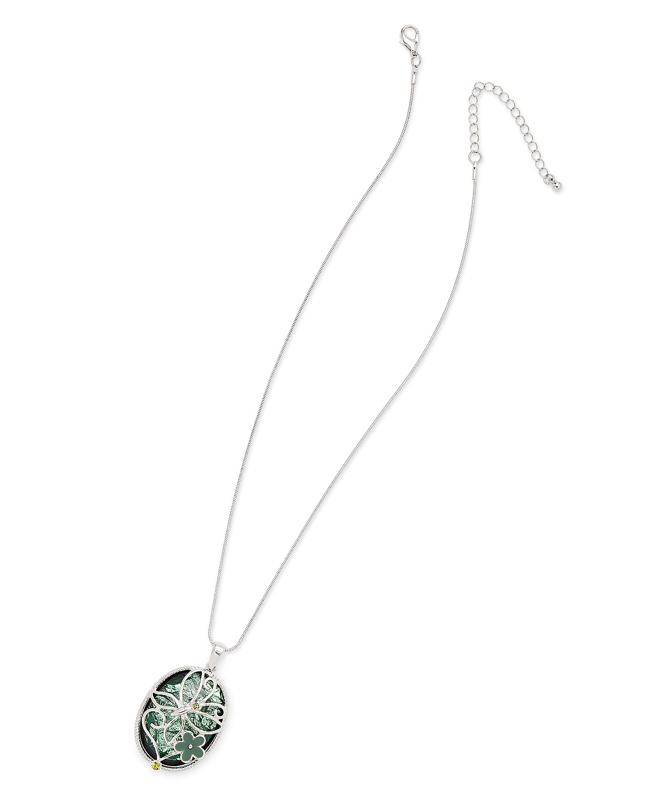 Butterfly Inlay Pendant Necklace