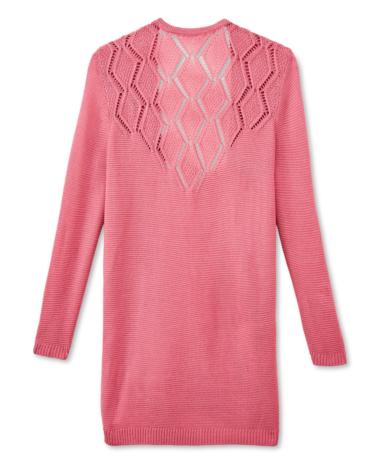 Women's Three Quarter Sleeve Pointelle Topper