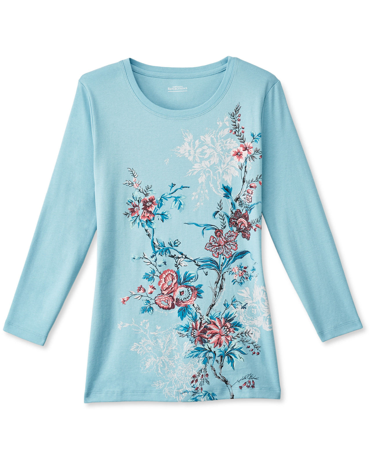 Women's Three Quarter Sleeve Printed Top