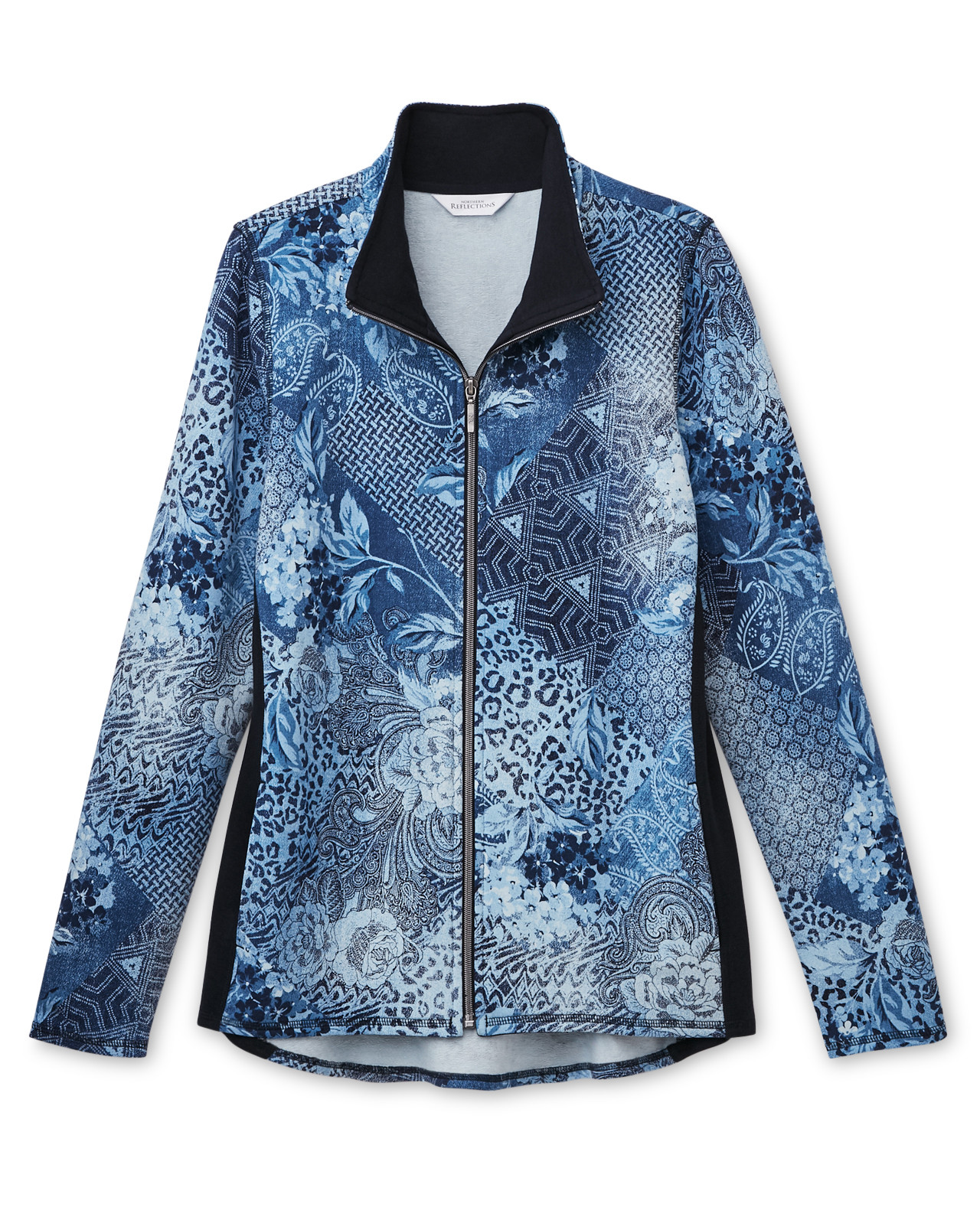 Front View of Printed Panel Jacket