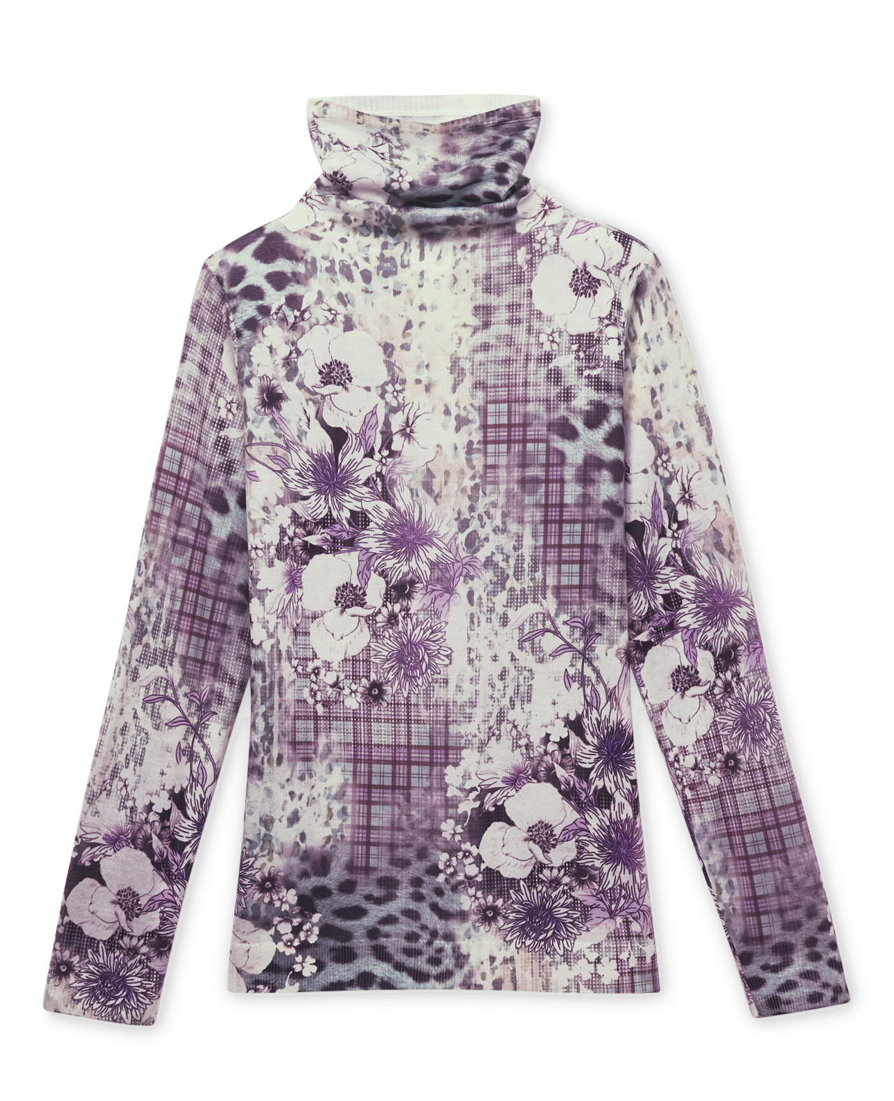 Front View of Funnel Neck Sublimation Sweater