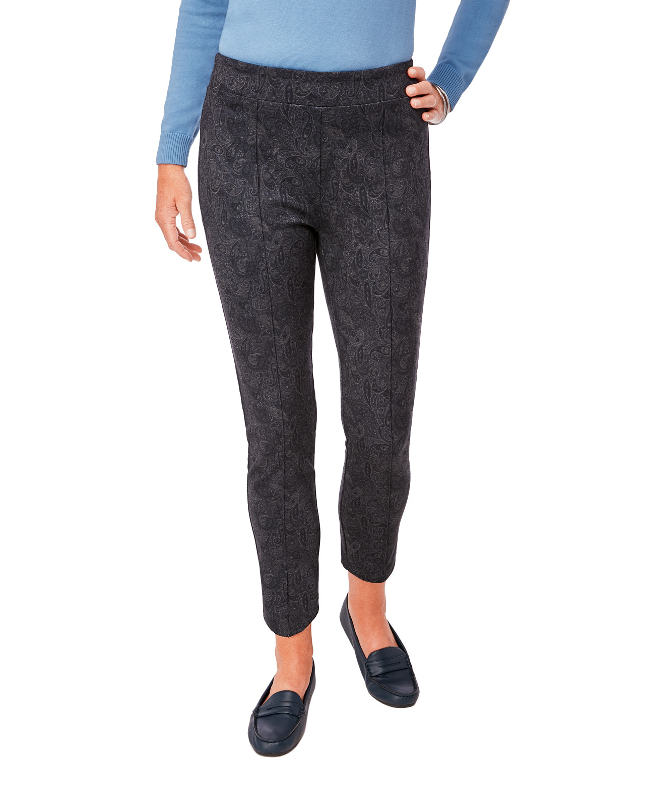 Paisley Printed Jegging Front View