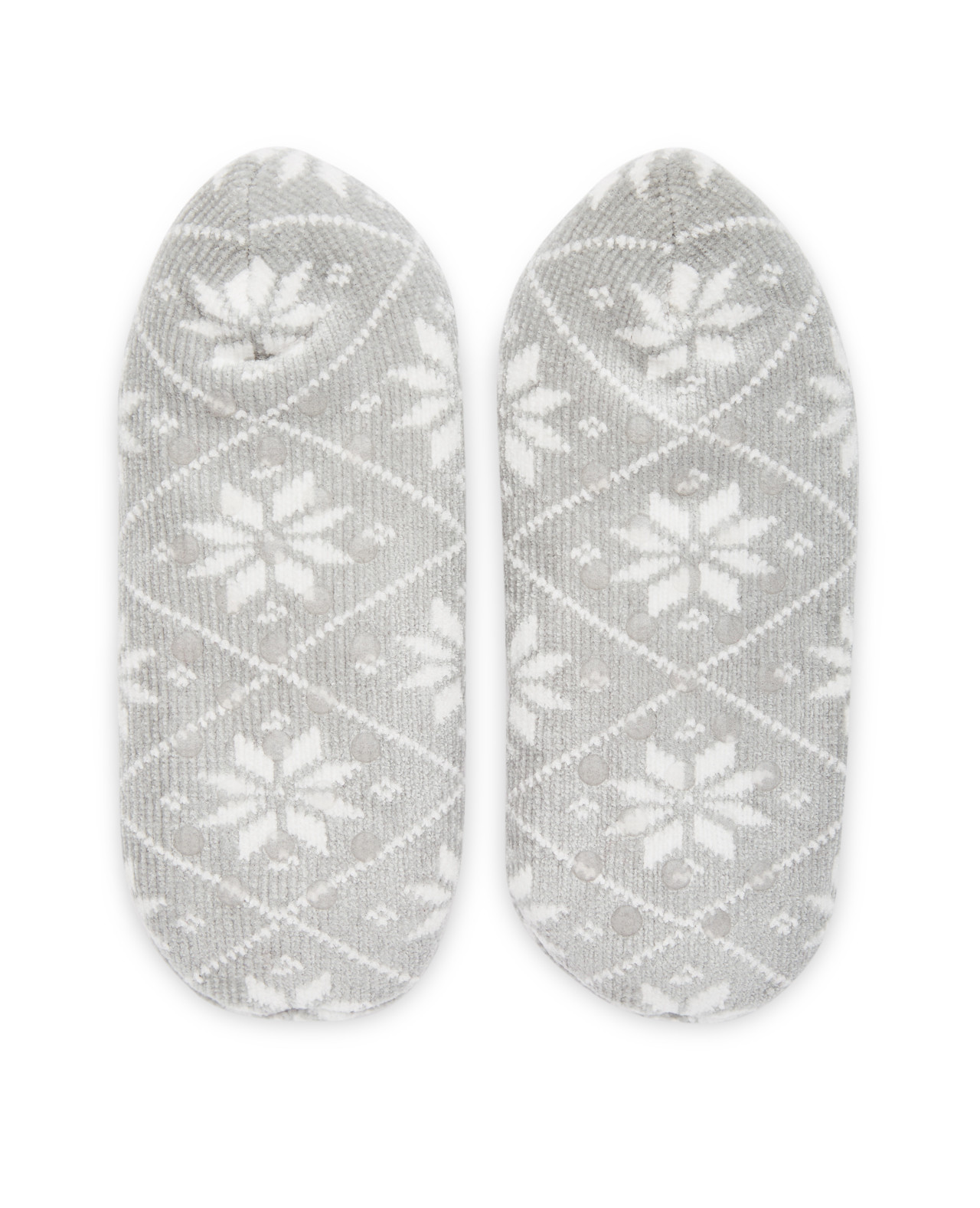 Low Cut Grey Chenille Slippers