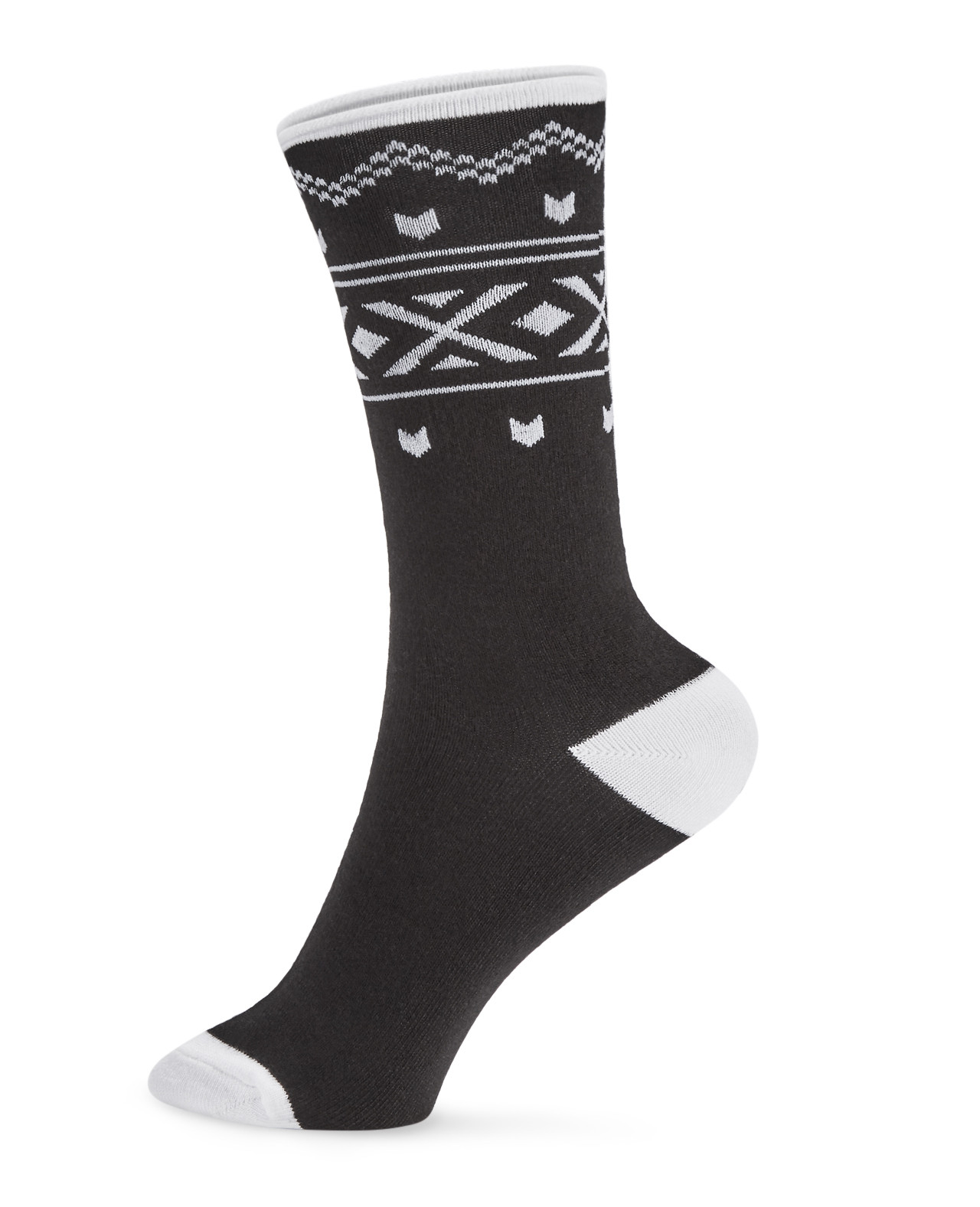 2 Pack Bamboo Fairisle Crew Socks