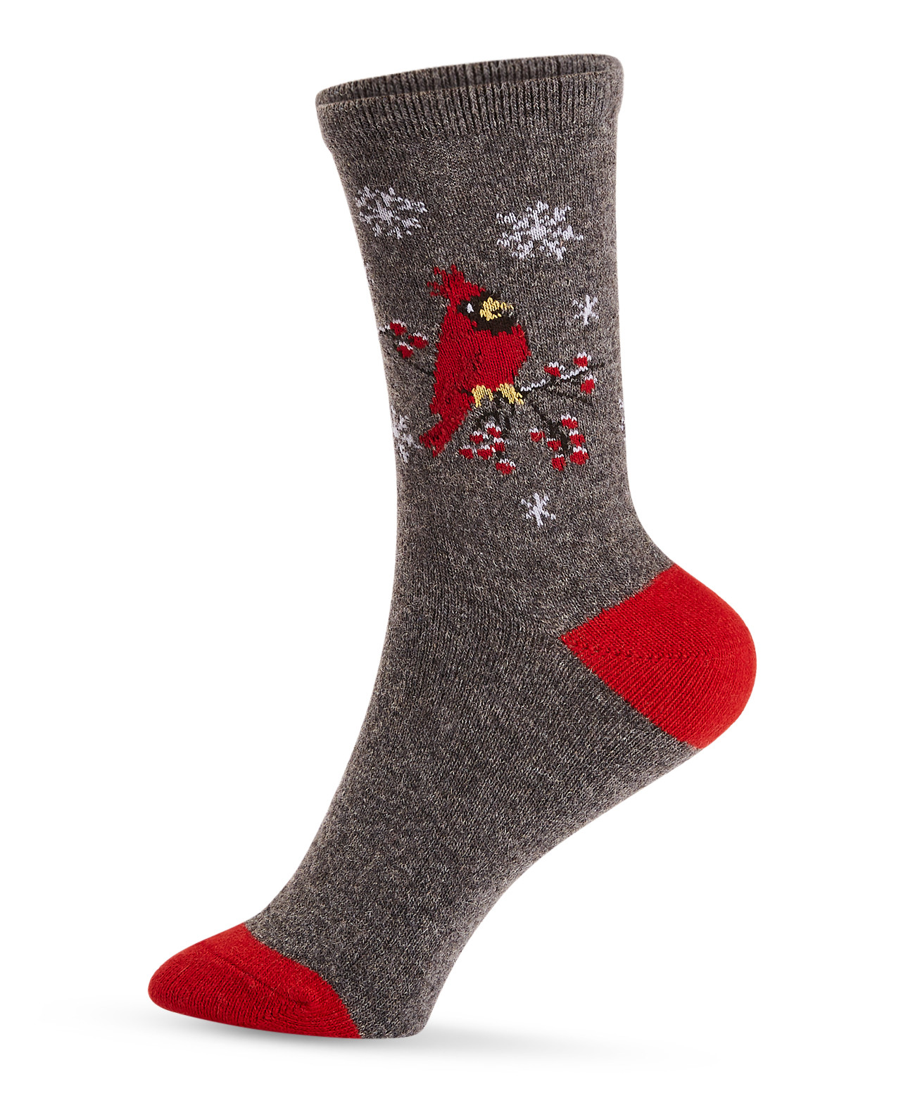 2 Pack Wool Blend Cardinal Crew Sock - Grey pair