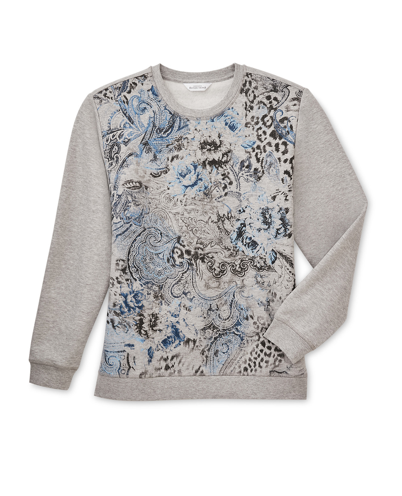 Women's Notch Neck Pullover - Hidden Rose Front View