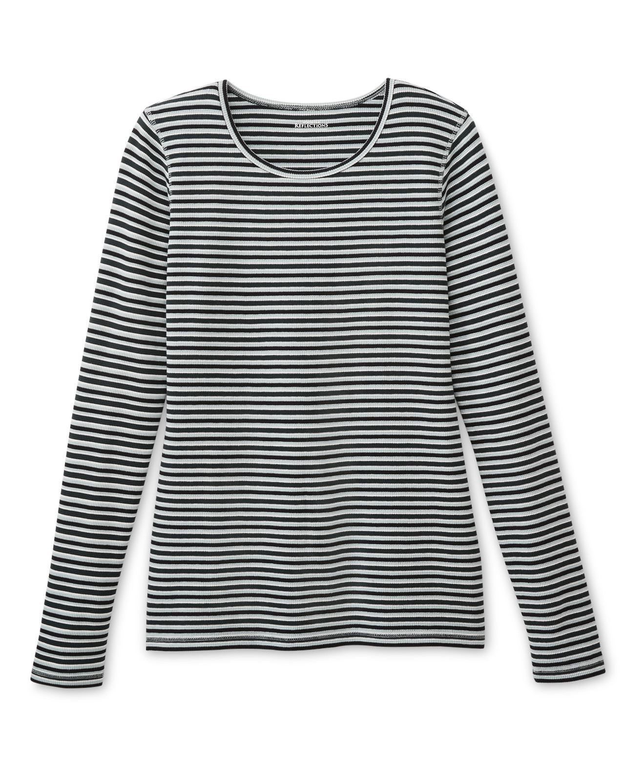 Women's Everyday Striped Waffle Tee Front View