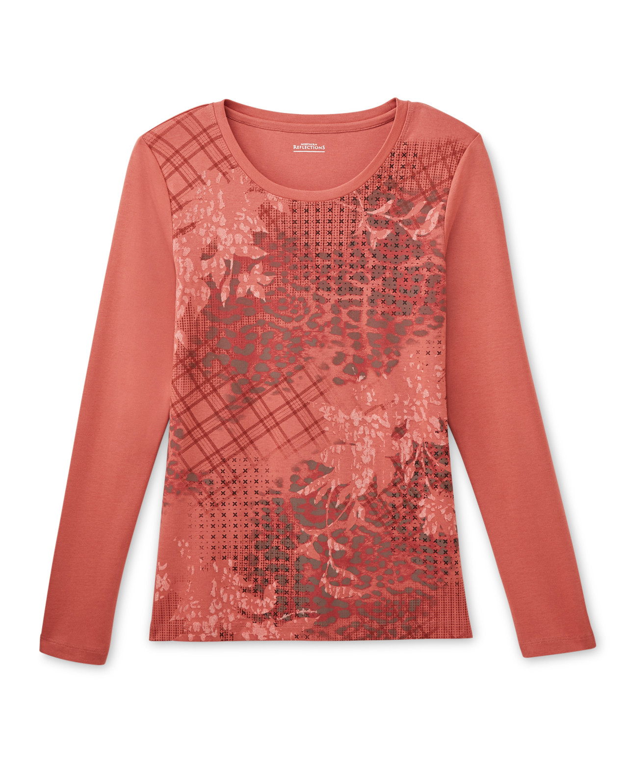 Women's Everyday Mixed Print Tee Front View