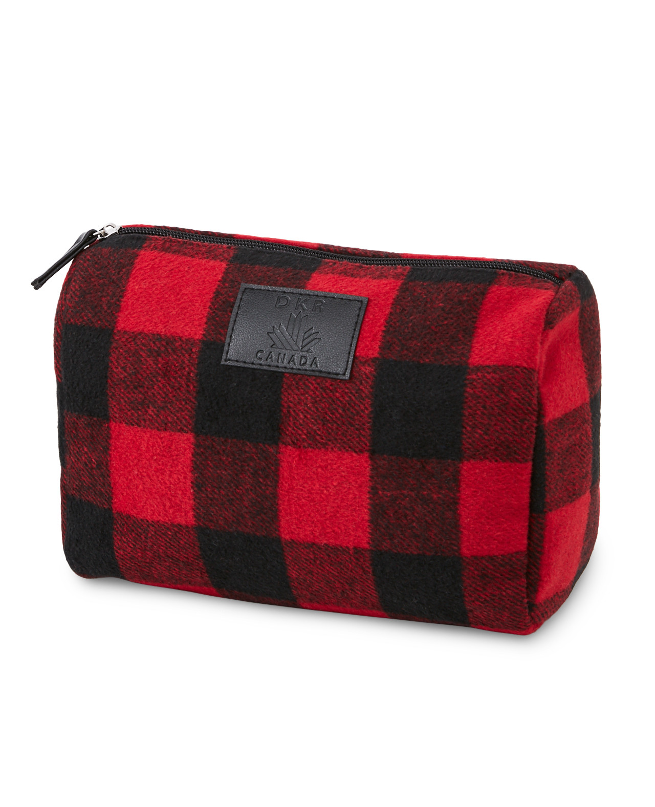 Buffalo Plaid Vanity Bag With Zipper  Front